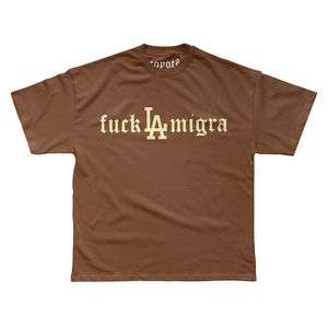 F**K LA Migra Shirt - Brown