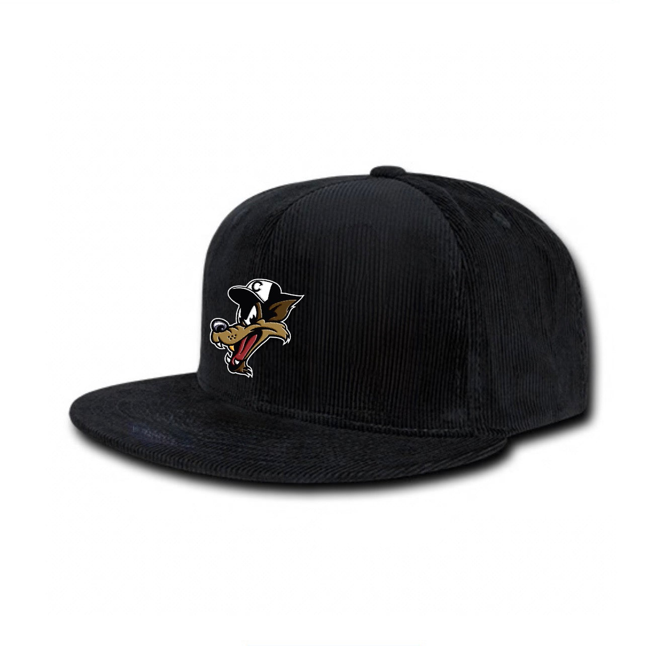 Coyote Corduroy Snapback Hat - Black